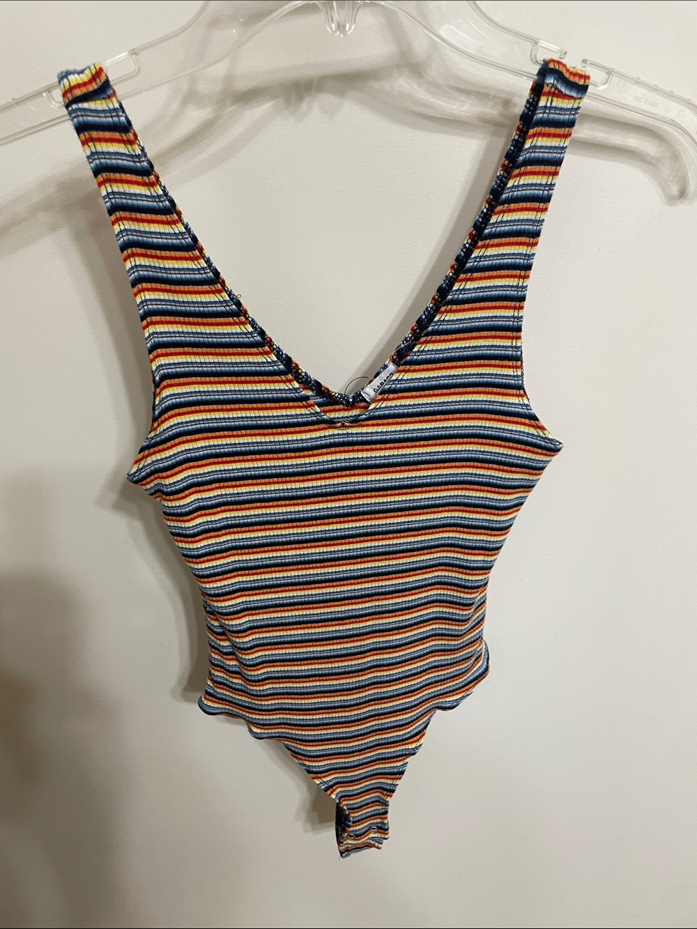 Garage Striped Ribbed Kids One-Piece Bodysuit- Multicolor